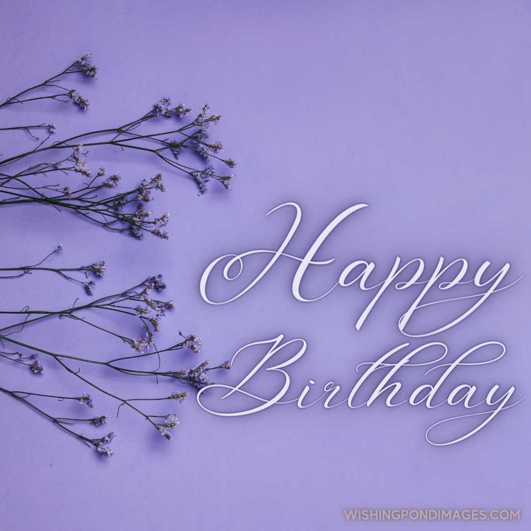 A beautiful picture of a purple flower. Happy Birthday Purple Flower Images